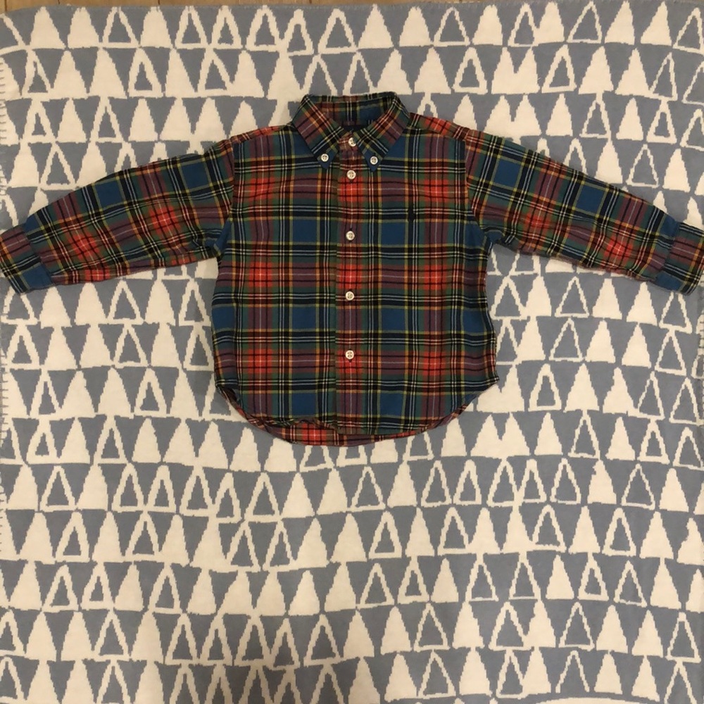 Polo Ralph Lauren tartan button down Christmas